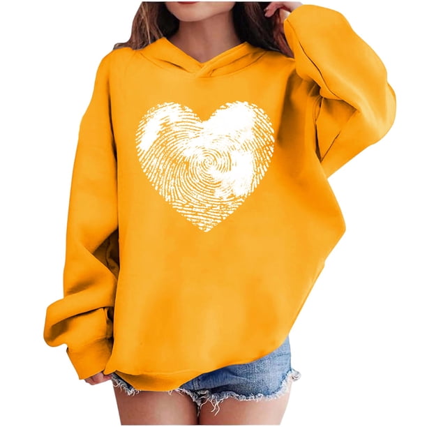 Sudadera con capucha y estampado de corazón de San Valentín, sudadera de manga larga para niños y niñas, chaqueta para niñas de talla mediana y grande.