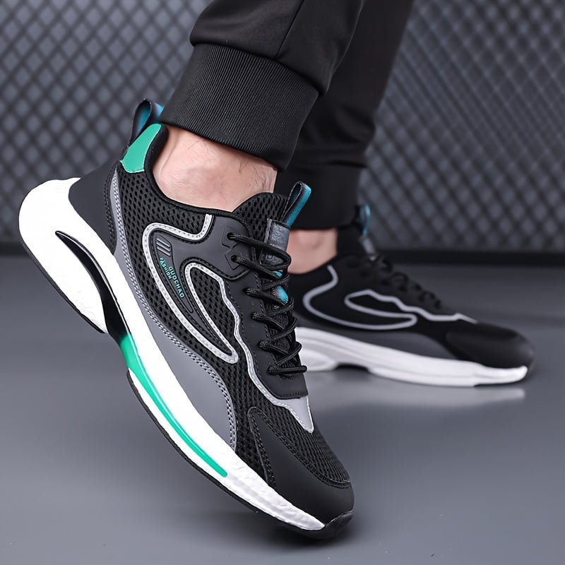 Men'S Mesh Sports Shoes, Everyday Outdoor Hiking Shoes, Walking And Running Shoes, Casual Footwear for Men, Available in Gray/Black