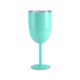 thumbnail image 1 of Vaso de cóctel de acero inoxidable con aislamiento al vacío, copa para vino, copa para bebidas de jugo con tapa, color verde, 1 of 5