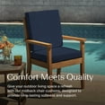 thumbnail image 2 of Textured Solid Indigo Blue Midback Dining Chair Cushion, 2 of 8