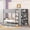 Gray, variant on Extra storage for clothes and stories - Twin over twin bunk bed for organized living