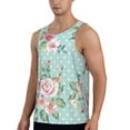 thumbnail image 2 of Xecao Vintage Floral Men's Tank Top Workout Quick Dry Sleeveless Gym Jogging Muscle Shirts Summer Swim Beach Tops, 2 of 9