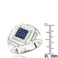 thumbnail image 3 of 14K Yellow Rose or White Gold Sapphire Mens Ring 0.25ct (White Gold Size 11.5), 3 of 3
