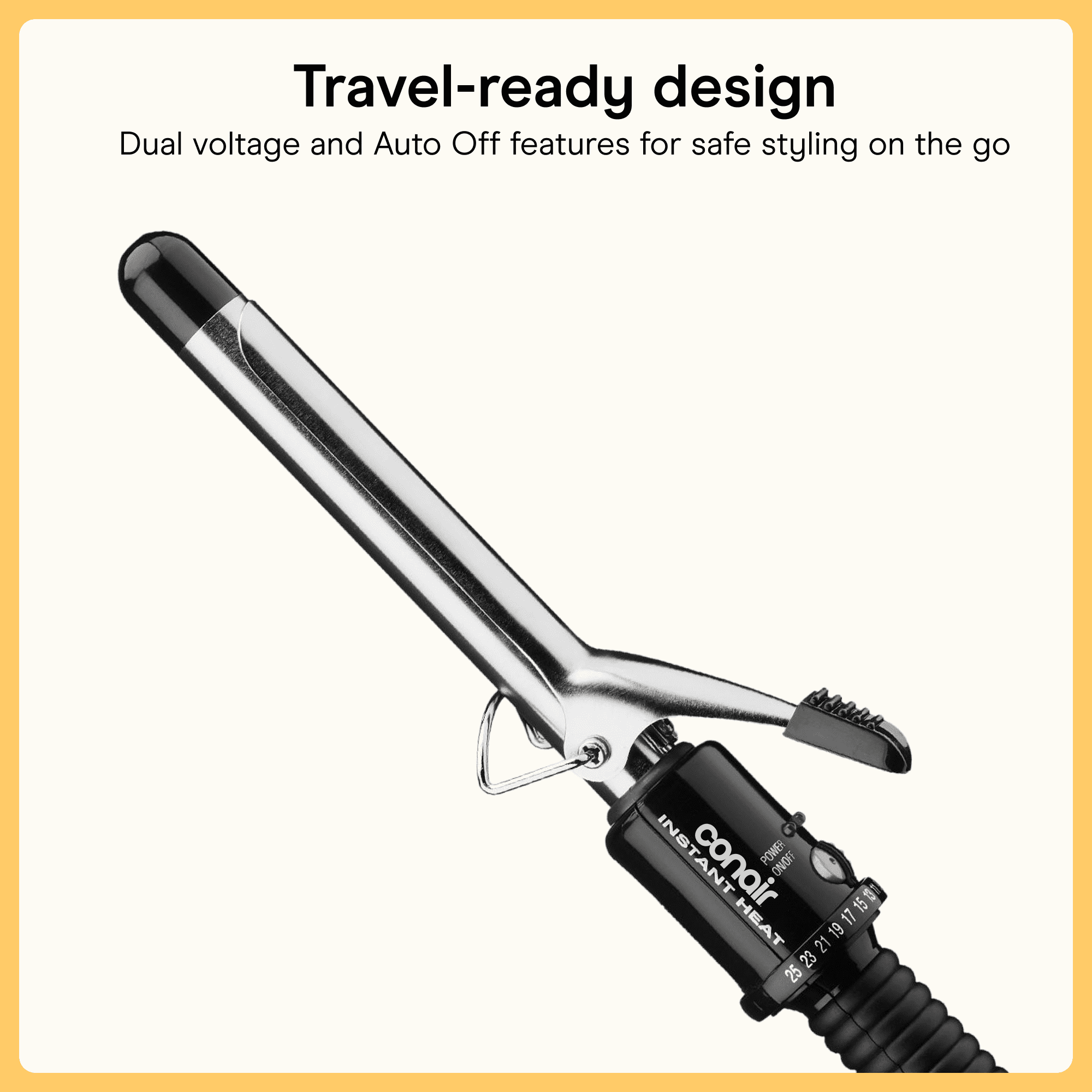 Conair Instant Heat 3/4" Hair Curling Iron, Creates Tight Curls, For Short to Medium Hair
