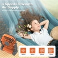 thumbnail image 6 of HaoXun 20000mAh Rechargeable Camping Fan with LED Light - Portable 2-in-1 Outdoor Fan with 3 Speed Settings and 200° Rotation for Camping, Hiking, Fishing, Picnic, Tent Use, 6 of 8