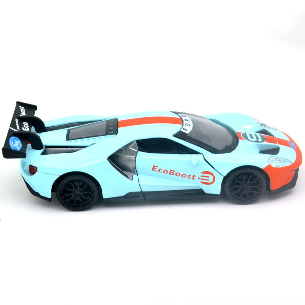 1/32 suitable for Ford GT40 die-casting metal alloy model car sound and light pull-back series children's toy gifts