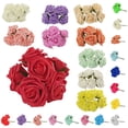 thumbnail image 3 of 1 Unids Flores Artificiales Espuma Flor , Boda Nupcial De De , De Decoración Rosa roja, 3 of 7
