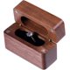 thumbnail image 1 of Caja de madera marrón para anillos de boda, tamaño bolsillo, ideal para ceremonias, compromisos y propuestas., 1 of 9