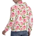 thumbnail image 6 of Uemuo Rose Flowers Pattern Men's Hoodie - Casual Pullover Hoodie with Kangaroo Pocket, Stylish Hooded Sweatshirt for Everyday Wear-4X-Large, 6 of 7