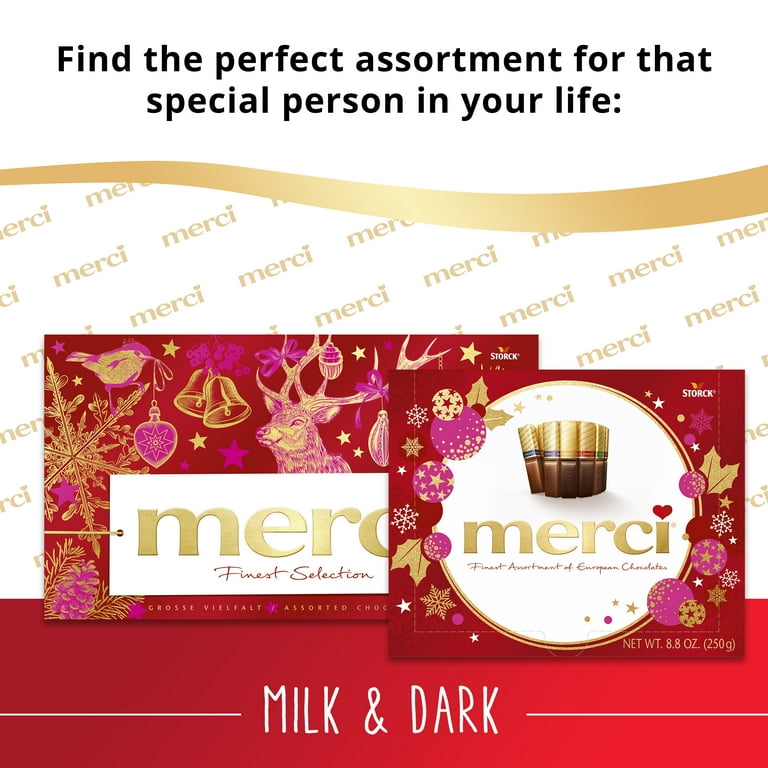 Merci Holiday Finest Assorted European Chocolate Gift Candy