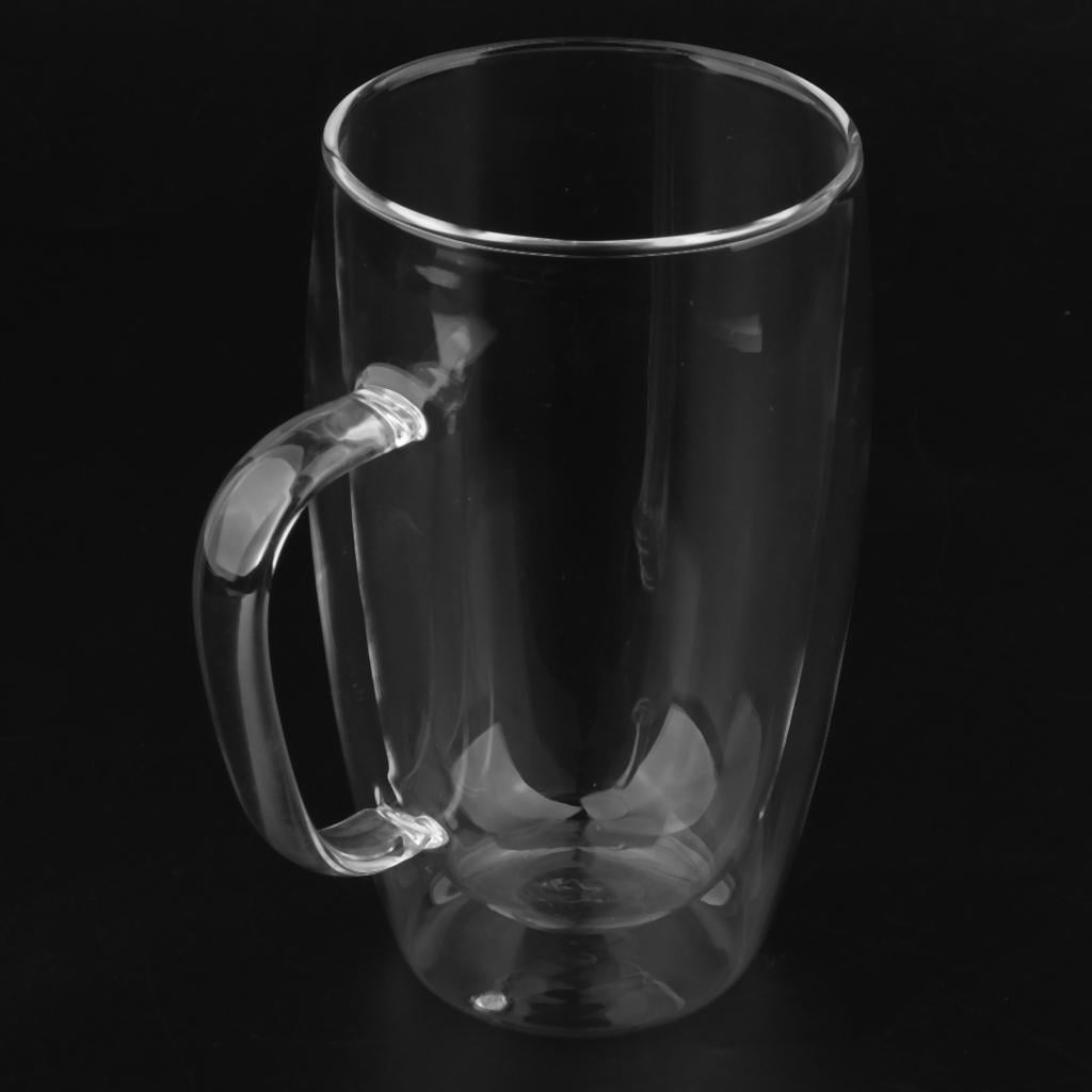 Axioma Morning Beverage Cup Office coffee and tea Glass Mugs for Espresso Latte Drinks 450ml