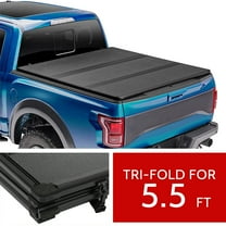 CCIYU Tonneau Cover, Hard Folding Truck Bed Tonneau Cover Fits For Ford For F150 2004-2018 Styleside 5'5"FT Bed Hard Tri-Fold Tonneau Cover