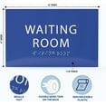 thumbnail image 3 of ADA CENTRAL SIGNS - 6" X4" Waiting Room Sign - Tactile Graphics Grade 2 Braille Text | ADA Compliant Modern Utility Wall Mount Plastic Signs For Schools, Offices, Businesses, Apartments & Restaurants, 3 of 7