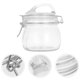 thumbnail image 4 of Frascos de vidrio para cocina con tapa para miel, encurtidos, vacíos, transparentes, herméticos, para almacenar alimentos, 500 ml, 4 of 7