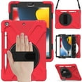 thumbnail image 2 of XYX Case for iPad 9th/8th/7th Gen 10.2 inch 2021/2020/2019 with 360 Degree Rotating, Hand Strap, Shoulder Strap, Red, 2 of 7