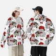 thumbnail image 4 of Kdxio Rabbit And Hedgehog Print Sun Protection Hoodie for Outdoor Activities Men Women Lightweight Zip-Up Windproof UPF 50+ UV Protectio-Small, 4 of 7