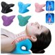 thumbnail image 2 of Almohada de masaje para cuello, hombros, cervicales, dispositivo de tracción quiropráctica, almohada de masaje para alivio del dolor, masajeador corporal, 2 of 4
