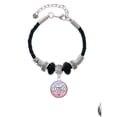 thumbnail image 2 of Delight Jewelry Silvertone Domed Multi Color DVM Grandmother Celtic Knot Leather Bead Bracelet, 7"+2" Extender, 2 of 4
