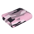 thumbnail image 4 of Polyester Long Towel Multi-Size Water Absorption Good Bright Fluffy Soft For Bathroom Swimming Pool Beach Outdoor Travel Texture Military Camouflage Pattern Abstract Pink_4, 4 of 8