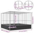 thumbnail image 2 of vidaXL Aviary Silver and Anthracite Galvanized steel, steel Large Locks, 2 of 9