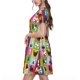 thumbnail image 2 of Disketp Colorful Bulldog para Vestido de Manga Corta para Mujeres, Vestidos de Verano para Mujeres, Casual y Holgado para la Playa, 2 of 6