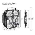 thumbnail image 5 of ALAZA Peony Flowers Butterfly Lunch Box Insulated Lunch Bag Reusable Thermal Cooler Tote School Picnic, 5 of 6