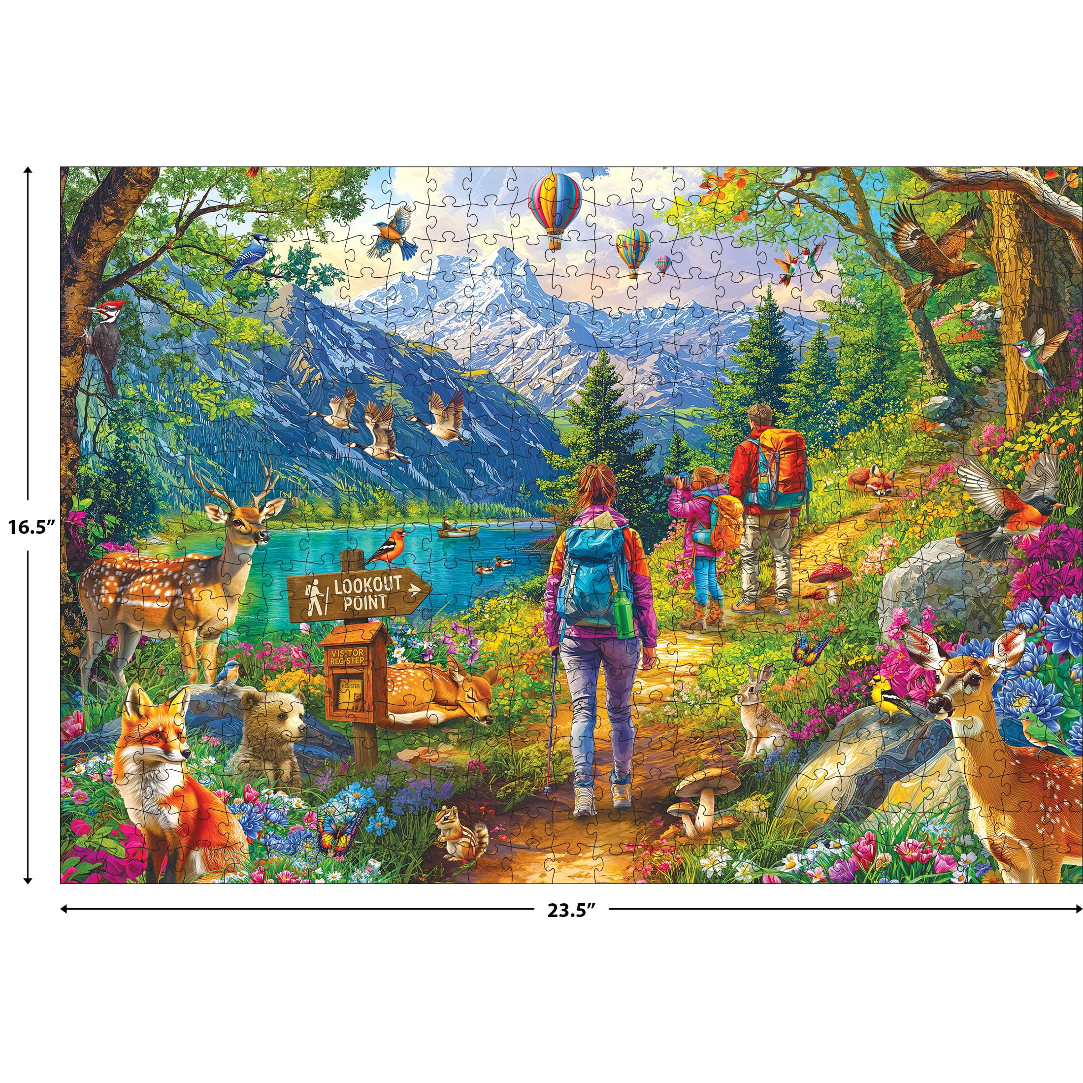 RoseArt - Colorluxe 500 pièces - sentier de randonnée- Puzzle emboîtable pour adulte