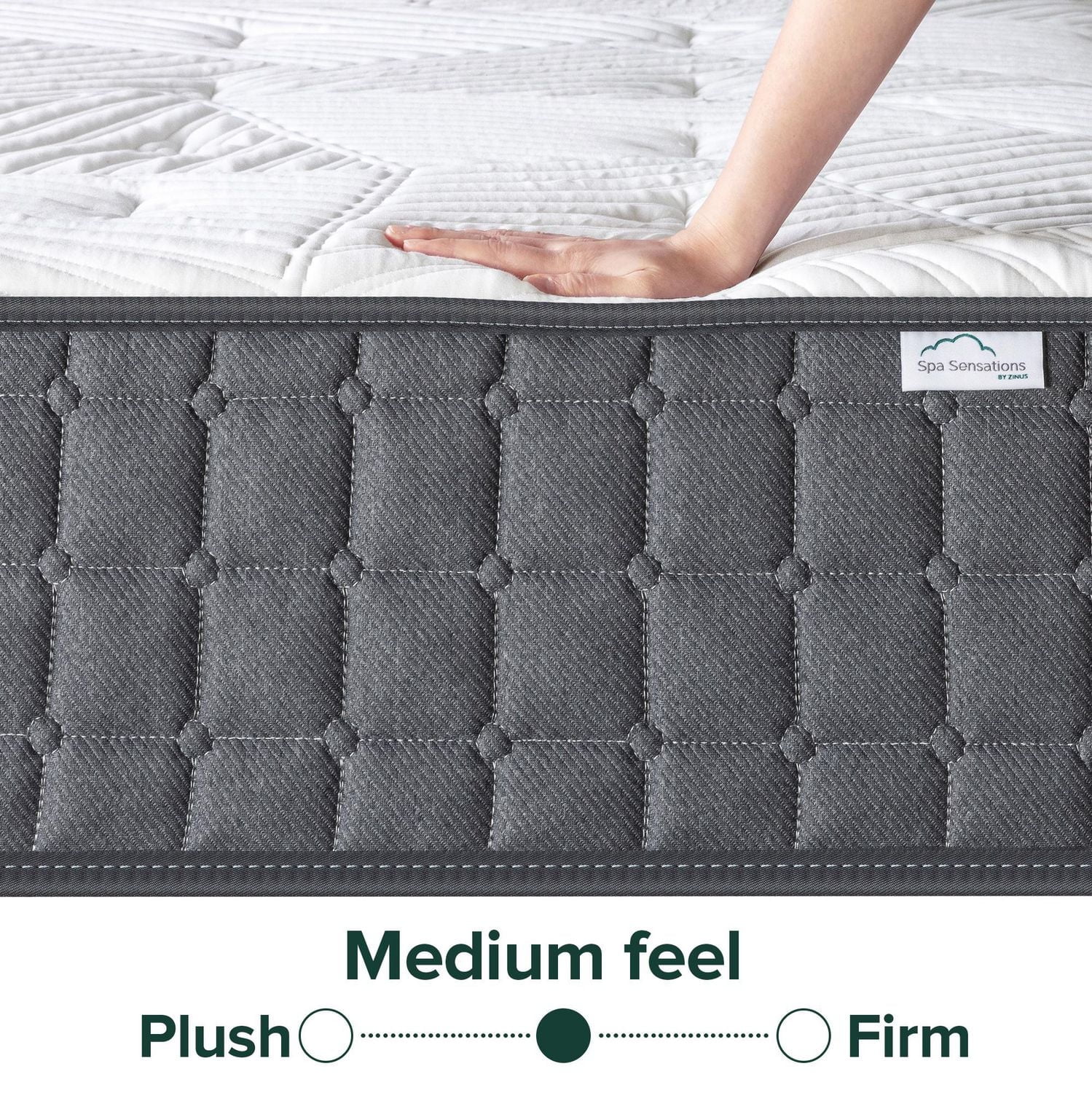 Zinus Spa Sensations 10 inch Charcoal and Copper Hybrid Memory Foam and Spring Mattress