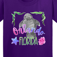 thumbnail image 4 of Inktastic Orlando Florida Cute Swimming Manatee Youth T-Shirt, 4 of 5