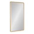 thumbnail image 1 of Kate and Laurel McLean Mid-Century Wood Framed Rounded Rectangle Wall Mirror, 20 x 36, Natural Poplar, Decorative Round Rectangular Mirror for Contemporary Wall Decor, 1 of 8