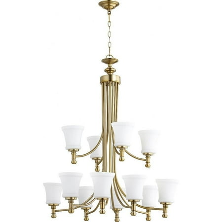 

Transitional Twelve Light Chandelier-Aged Brass Finish Bailey Street Home 183-Bel-2534911
