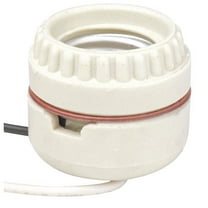 Leviton Keyless Lamp Socket PORCELAIN W/LEADS, Each