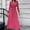 Hot Pink, variant on TAGOLD Womens Dress,Women's Casual Slim Pleated Belted Long-Sleeve V-Neck A-Line Color Dress
