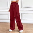 thumbnail image 2 of WEAIXIMIUNG Ensembles de Pantalons pour Femmes Invitées de Mariage Pantalons Cargo Pantalons Jogger pour Femmes Amples à Cordon Légers Pantalons de Sport de Randonnée avec Poches, 2 of 5