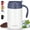 White, variant on Huryfox Insulated Travel Mug - 12oz Double Wall Vacuum Stainless Steel Airtight Coffee Mug with Handle and Splash Lid for Cold/Hot Coffee, Tea (Black)