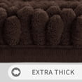 thumbnail image 3 of U Shaped Toilet Bath Rug, Luxury Chenille Contour Mat for Bathroom, Soft Comfortable Shaggy Commode Rug, Water Absorption, Non-Slip, Extra Thick, Machine Wash, 24 x 24 Inch,Brown, 3 of 6
