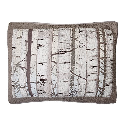 Standard Donna Sharp Pillow Sham Moonlit Cabin Lodge Decorative Pillow Cover with Textured Pattern 