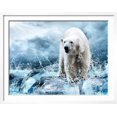 thumbnail image 2 of White Polar Bear Hunter On The Ice In Water Drops, Animals Scenic Seasons Framed Art Print Wall Art by yuran78 Sold by Art.Com, 2 of 3
