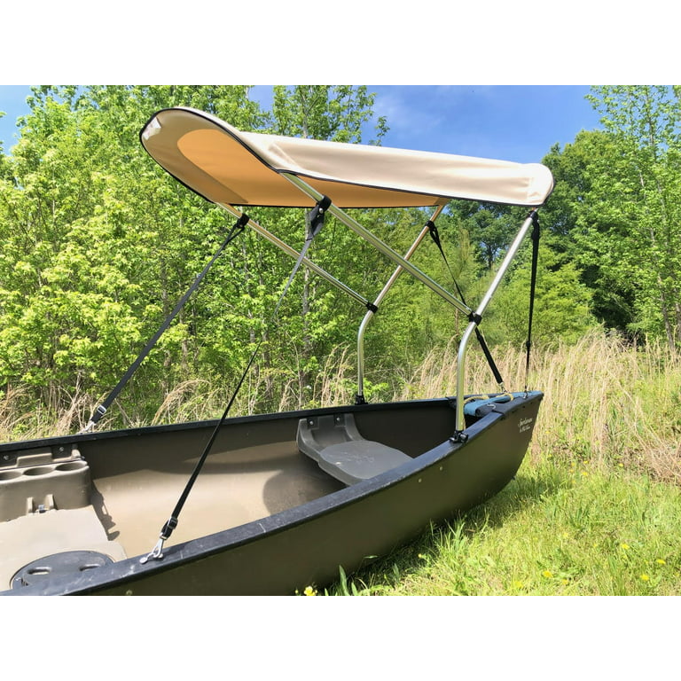 Beige 3' by 5' Canoe/Kayak Sun Shade/Canopy by Cypress Rowe Outfitters
