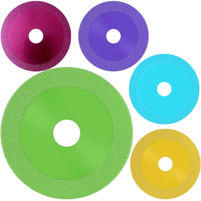 MesaSe 3/5Pcs Disque de Coupe en Verre Ultra Mince Lame de Scie Circulaire Tranchante Usure Résistant à l'Humidité et à Sec Carreau Meuleuse d'Angle de Roue de Coupe Accessoires pour Jade Cristal Bouteille de Vin Céramique