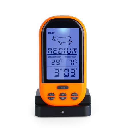 Wireless Meat Thermometer Remote Cooking Food Barbecue Digital