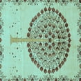 thumbnail image 1 of Ahgly Company Indoor Square Abstract Light Blue Modern Area Rugs, 4' Square, 1 of 4