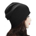 thumbnail image 3 of DLAPL Slouchy Beanie Hat for Men and Women Lightweight Soft Skull Cap Chemo Headwear (Solid Black), 3 of 5