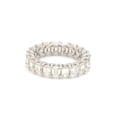 thumbnail image 2 of 5.9 TCW Solid 14 Kt White Gold SI Clarity HI Color Baguette Diamond Proposal Eternity Ring, 2 of 3