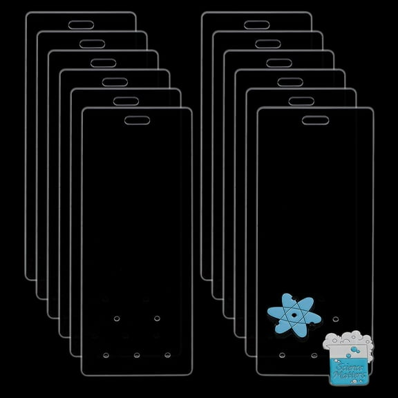 12pcs Acrylic Badge Buddy Pin Holder for Nursing Badge Display Tool with 5 Pinholes Clear Acrylic Material 14.6x5.3x0.2cm colorful