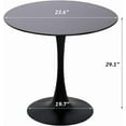 thumbnail image 2 of SoarFlash Black Round Dining Table, 24" Tulip Table 2 People Kitchen Dining Table for Living Room, 2 of 15