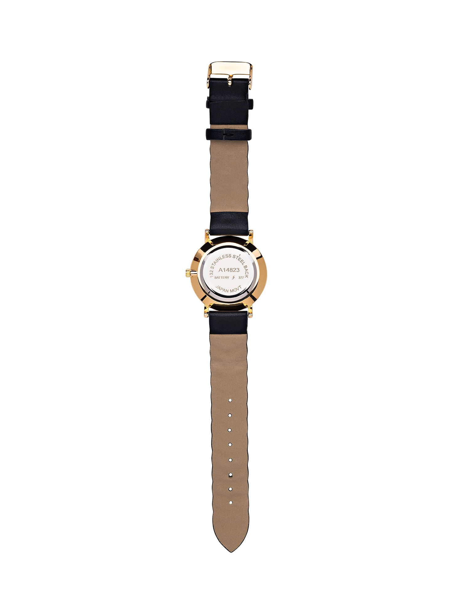 Time and Tru Womens Gold Tone Round Watch with Faux Mother o