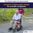 thumbnail image 2 of Silla de ruedas de transporte plegable Drive Medical EXP19LTRD Red, 2 of 6