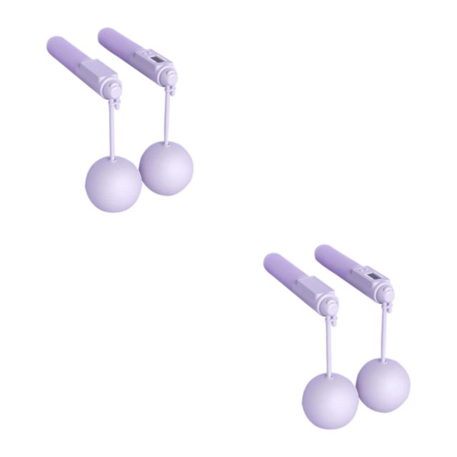 Youkk Cordless Adjustable Weighted Jump Rope with Counter for Enhanced Endurance Training purple 280CM 2Set