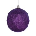 thumbnail image 1 of 8 in. Plum Glitter Geometric Christmas Ornament Ball, 1 of 1